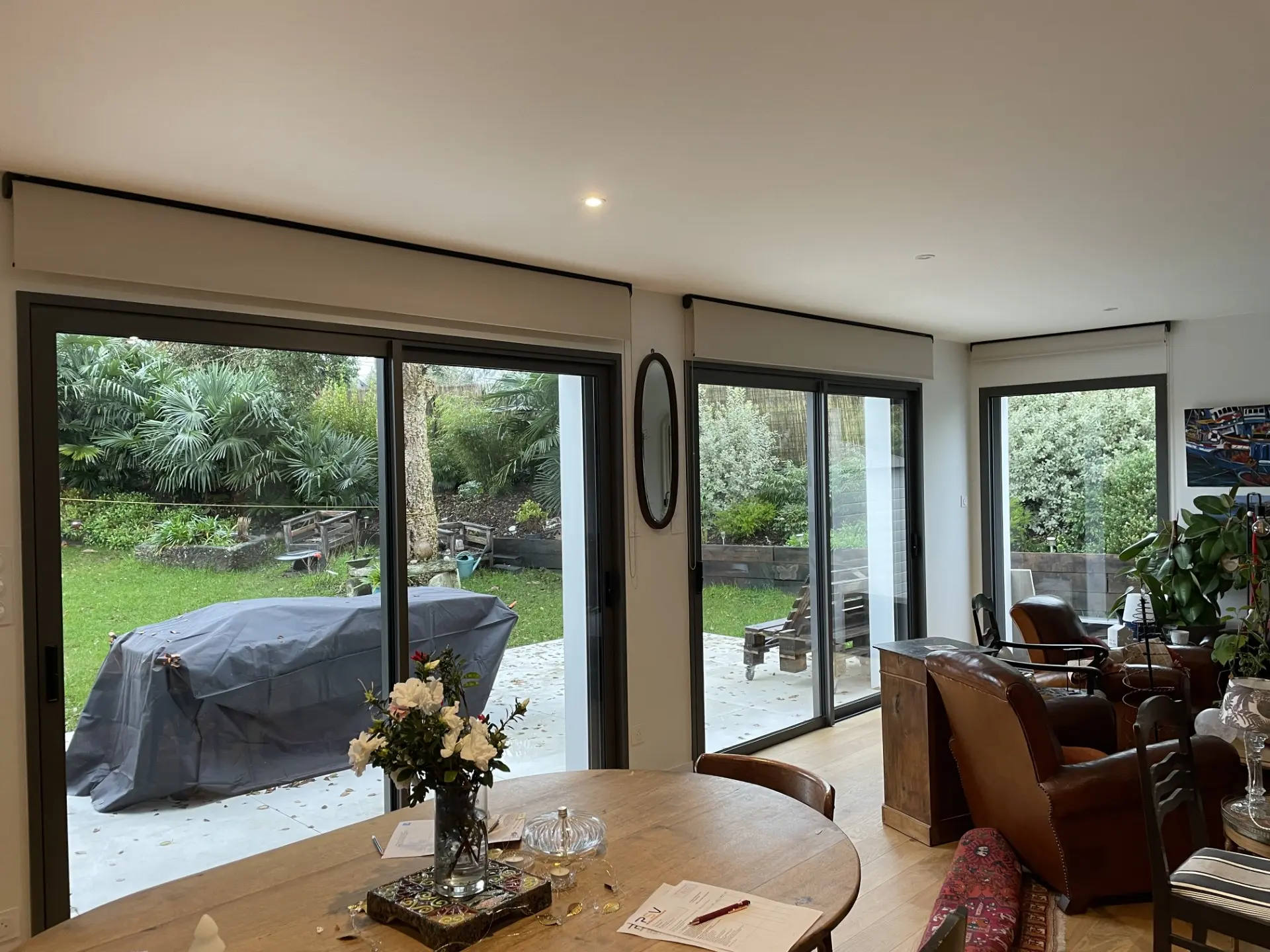 Store interieur rouleau manuel ouvert_la foret fouesnant_PSV MENUISERIES